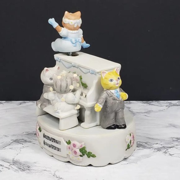 Kitty Cucumber Musical Figurine Schmid The reception Vintage - Picture 3 of 10